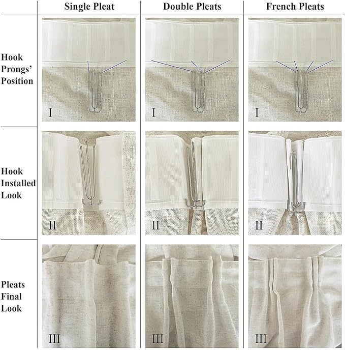 White Sheer Curtains 92 Inches Long 2 Panels, Thin Textured Linen Look Drapes for Living Room, Rustic See Through Window Treatments Decor, DIY Pinch Pleat Sliding Glass Door Curtain