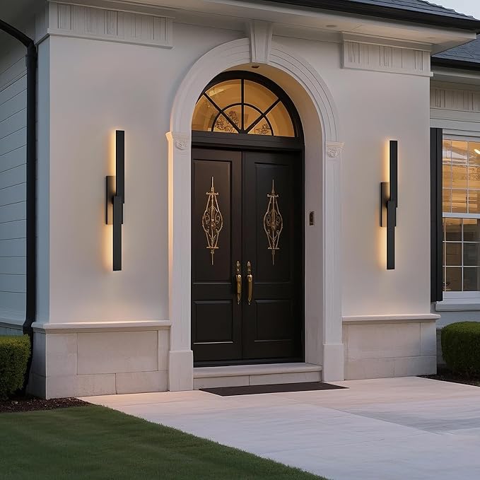 LamQee 39.4" Aluminum Long Outdoor Wall Lights, 3000K 1000LM 20W Integrated LED