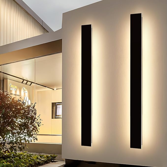 Mikeru 2 Pack Upgraded 71" Long LED Wall Sconce, 4.3" Wide IP65 Waterproof