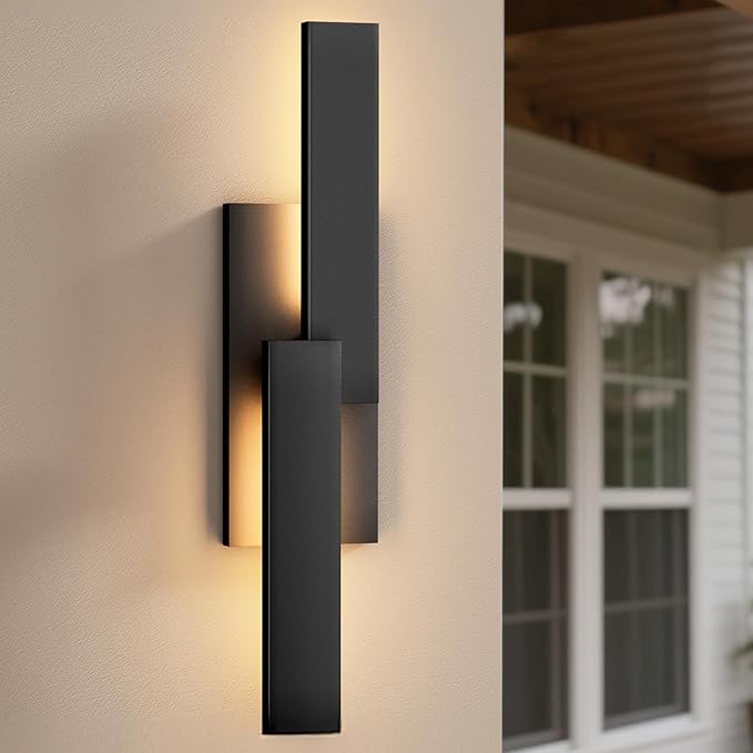 LamQee 24 Inch Aluminum Modern Outdoor Wall Light, 3000K 1000LM 20W Integrated