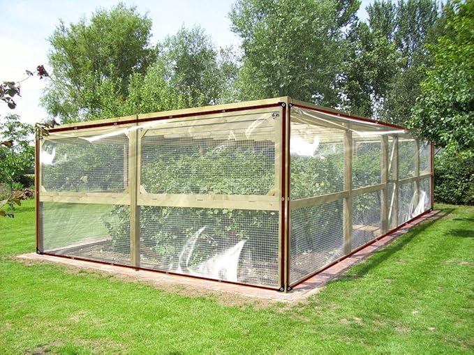 Tarp Waterproof - Clear Tarps 7X12FT with Grommets, Clear Vinyl Patio Enclosure Plastic for Windows Winter Outdoor Plant Garden Chicken Coop Porch Gazebo Lonas