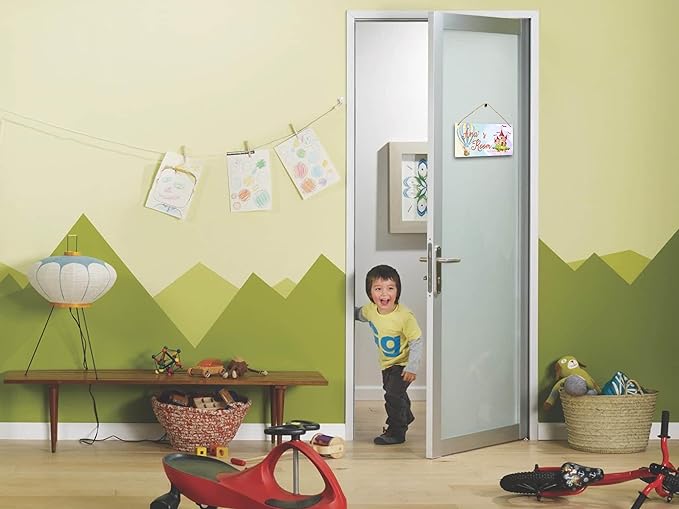 Personalized Name's Balloon with animals & floating castle Nursery Kid's Children's Girls Bedroom Door Sign Wood Plaque Sign Wall Decor Gift
