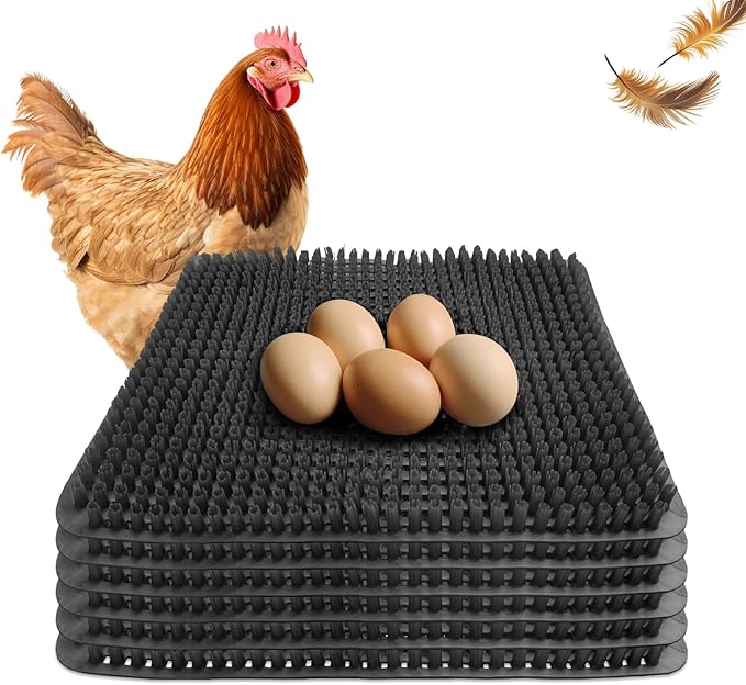 Washable Nesting Pads for Chicken Coop, Chicken Nesting Boxes for Laying Eggs, Laying Pads for Hens, Reusable Nest Mats, Darkgrey 6 Count