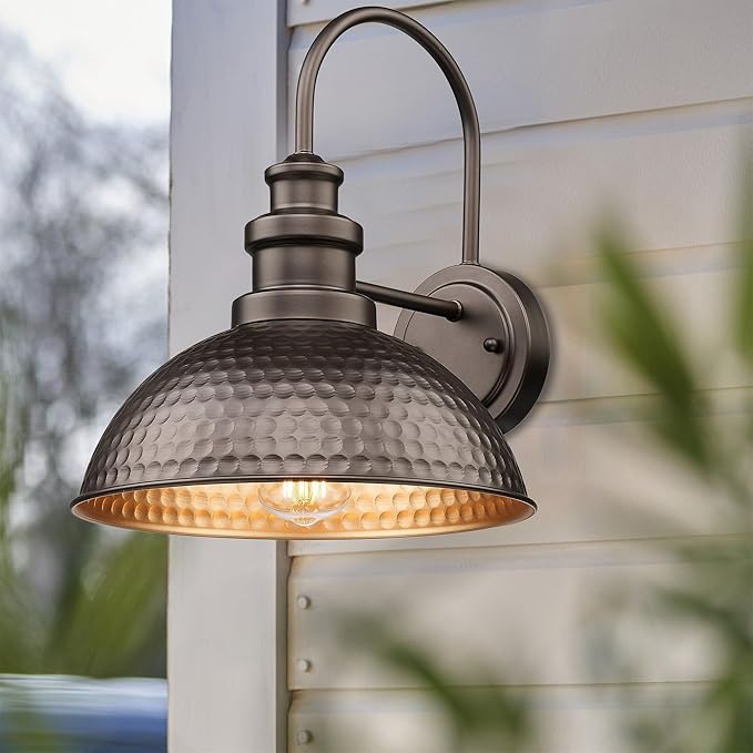 Casia Outdoor Barn Light, 11.4 Inch Farmhouse Exterior Vintage Wall Mount