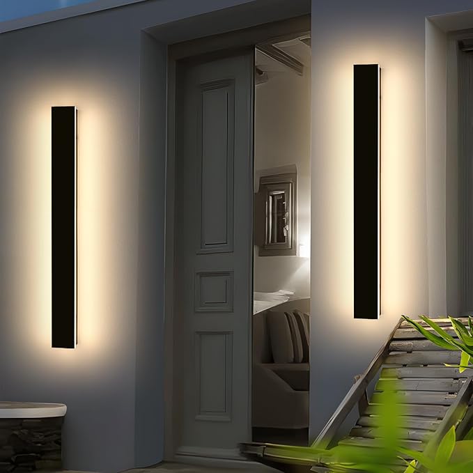 Mikeru 39.3" 2Pack Outdoor Wall Sconce 3000K Warm White
