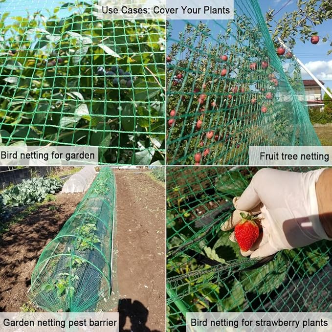 Plastic Garden Fence 4x65 FT Deer Fence Netting, Temporary Mesh Fencing Animal Barrier for Deer, Chicken, Poultry, Pet, Wildlife, Garden Bird Netting for Plant Fruit Tree Vegetable Protection
