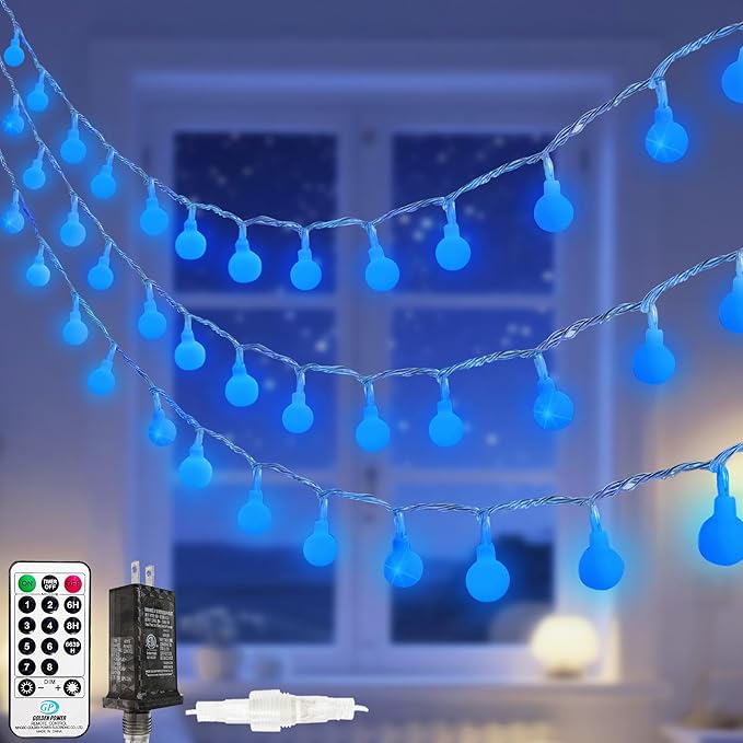 100LED Blue Connectable String Lights Indoor Outdoor