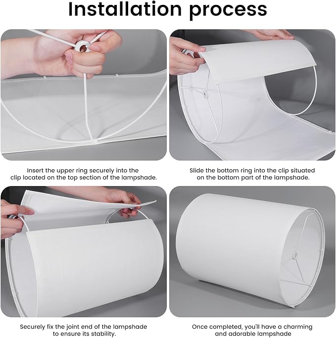 Tall Lamp Shade, Easy Assembly Replacement Lampshades