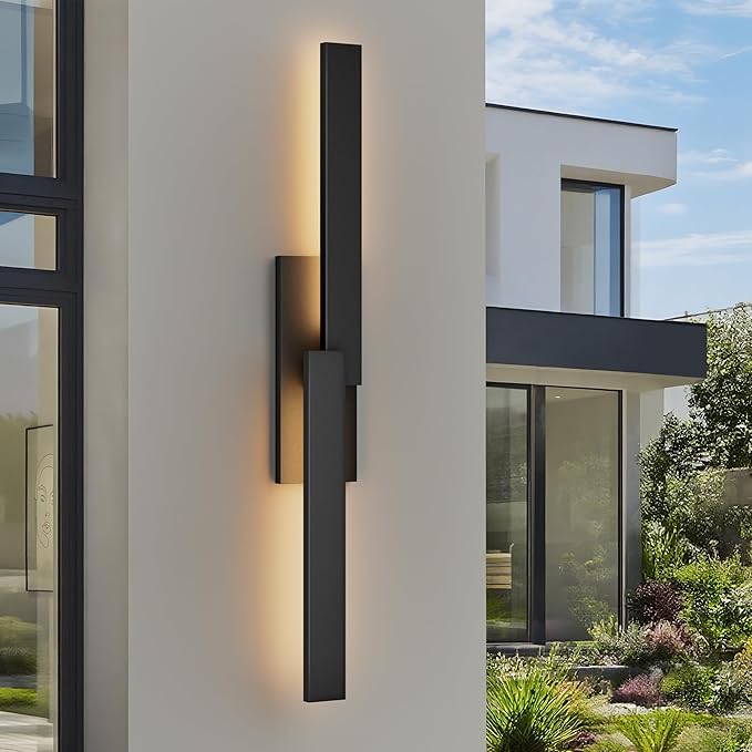 LamQee 39.4" Aluminum Long Outdoor Wall Lights, 3000K 1000LM 20W Integrated LED