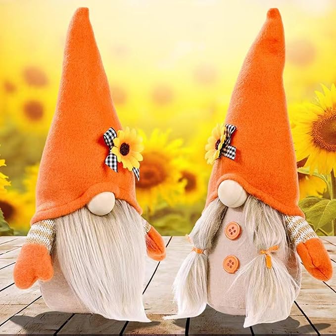 Gnomes Plush Decorations,Fall Decor Fall Gnome Plush Decoration for Home,Handmade Swedish Tomte Doll Mr and Mrs Scandinavian Gnomes,Fall Home Decor Thanksgiving Gnome Table Decorations,Girl