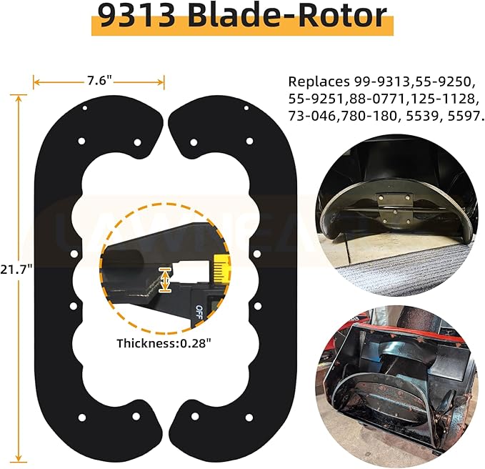 99-9313 Snow Blower Paddles with 55-8760 Scraper Blade 95-6151 Drive Belt Replaces Toro 99-9313 Kit, 88-0771, Toro 55-8760 for Toro CCR 2400, CCR 2450, CCR 3000, CCR 3650 Snowthrowers