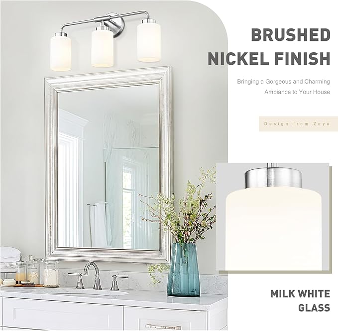 zeyu 21.6 Inch Bathroom Lights Fixtures Over Mirror, Modern Bathroom Wall Light