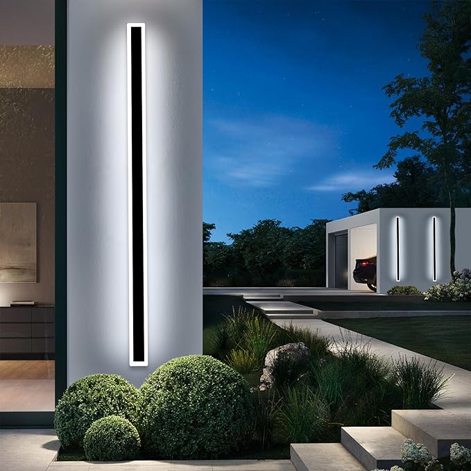 Mikeru 2pack 71inch Outdoor Wall Light Fixtures, 10%-100% Dimmable Outdoor Wall