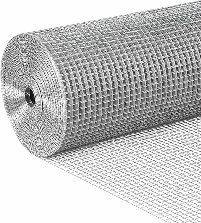 Hardware Cloth 1/2" Mesh 48" x 100' 19 Gauge, Hot-Dip Galvanized After Welding – Chicken Wire Mesh, Wire Mesh Roll for Chicken Coop Cover, Garden Fence, Rodent & Gopher Barrier