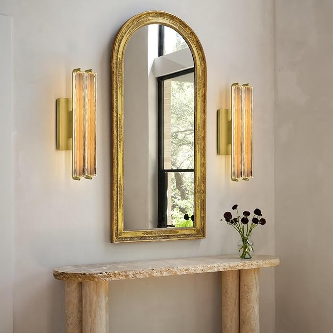 Crystal Wall Sconce, Modern Double Sconce Wall Lighting, Upgrated K9 Crystal