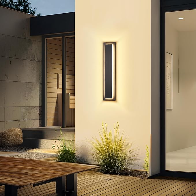 24 in Porch Lights Outdoor Sconce Lights, Modern Exterior Front Door Lighting