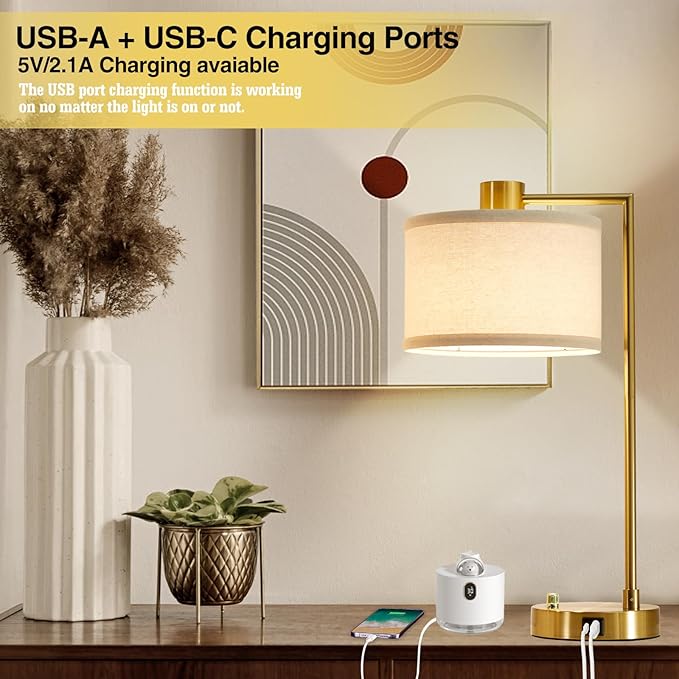 Luvkczc Table Lamp for Bedroom Set of 2