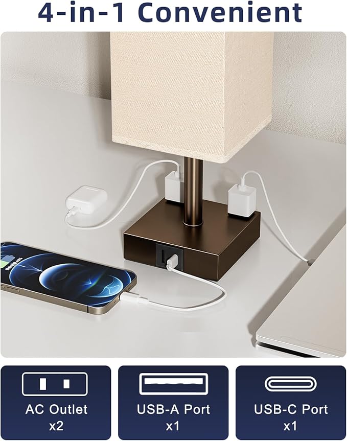Brown Touch Table Lamp