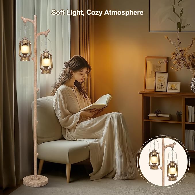 Scenekoy Vintage 68” Tall Floor Lamp