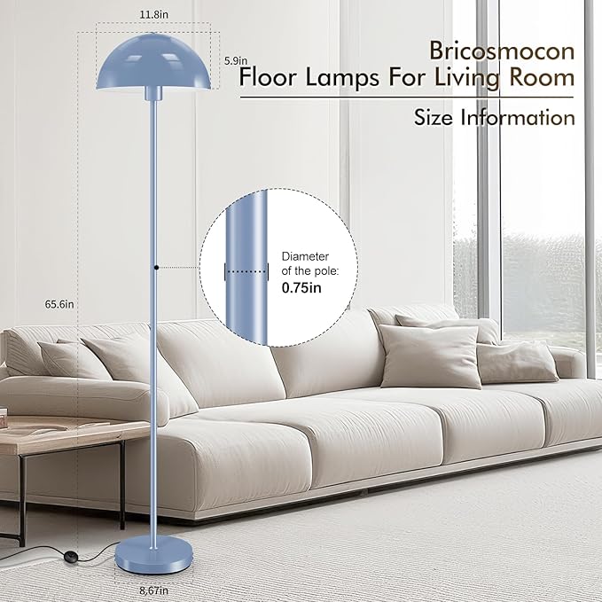 Floor Lamp, Industrial Blue Floor Lamps
