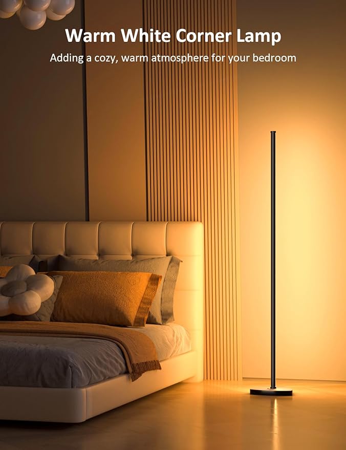 Corner Floor Lamp, 57.5" LED Corner Lamp