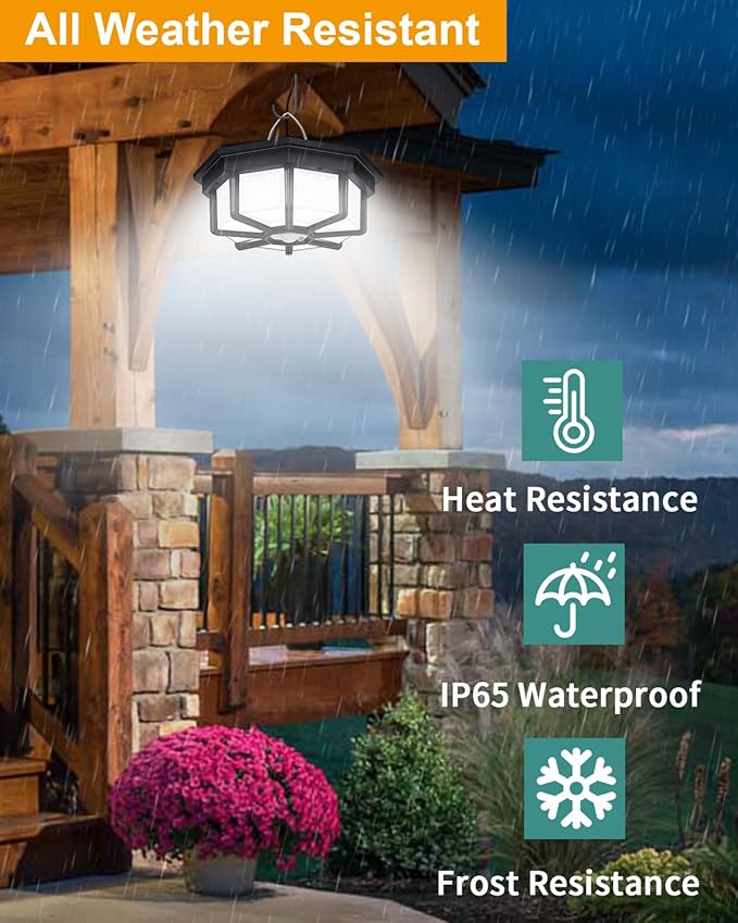 Solar Shed Light Indoor Outdoor 288LED 360°Lighting Solar Lights Work in Daytime