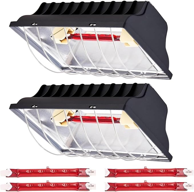 Chicken Coop Heat Lamp 250W Brooder Heating Plate for Chicks Hanging Light Heated Adjustable Temp with Anti-Fall Aluminum Alloy Lamp Shade Suitable for Poultry, Livestock & Small Pets