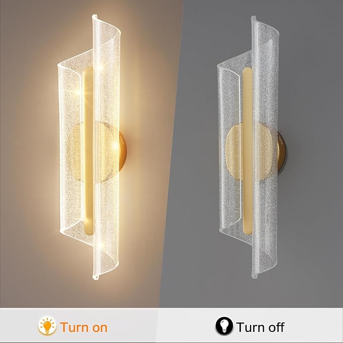 Modern Gold Wall Sconces 19.7in Sconces Wall Lighting Dimmable LED Wall Lights