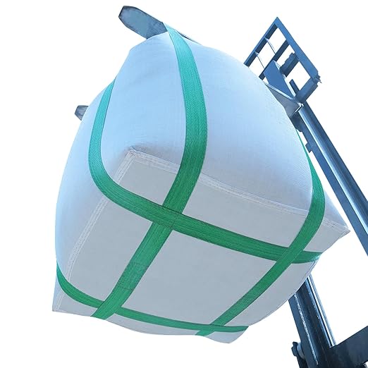 10 Pack 2 Ton FIBC Bulk Bag,35"L x 35"W x 43"H,4400lbs SWL,Woven Polypropylene Heavy Duty Bulk Bags,Duffle Top Flat Bottom for Industrial Agriculture Large-scale Storage Construction Debris