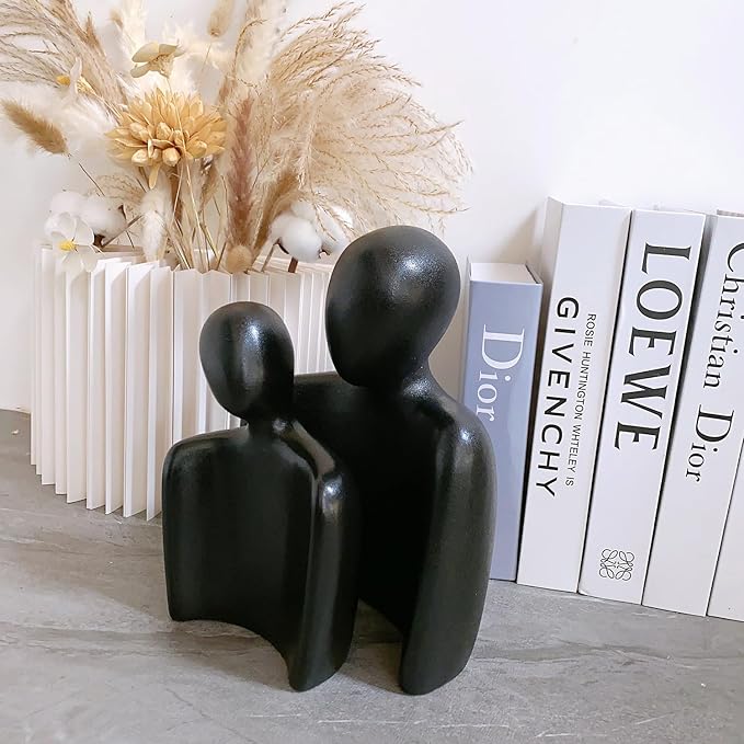 Hugging Couple Statues Ceramic Lover Figurine Embrace Characters