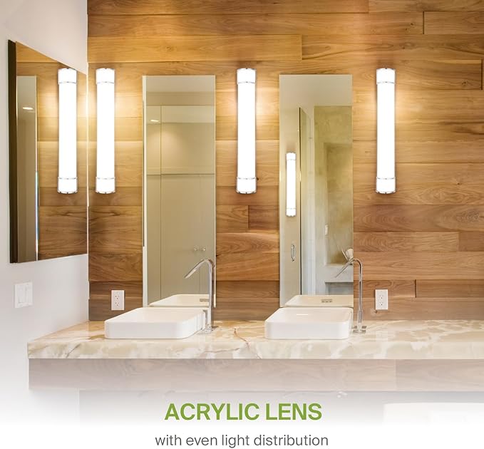 ASD LED 36" Vanity Flush Mount Light Fixture, Linear Bathroom Lighting Bar |