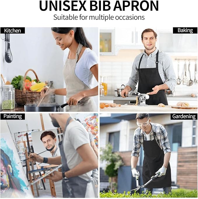 Waterproof Aprons for Women Men Adjustable Bib Cool Electric Guitar Apron Chef Cooking Aprons for Kitchen