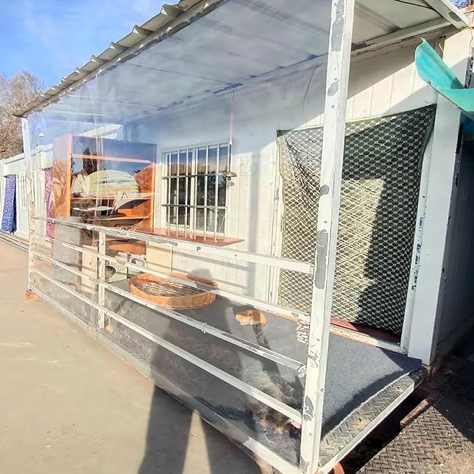 Weatherproof Cover for Chicken Coop Doors, Clear Plastic Roofing for All Weather Outdoor Garden, Chicken Run Pen Poultry Waterproof Cover, Fence Chicken Cages Cover(1.6x32.8ft/0.5x10m)