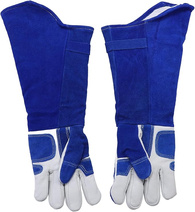 Eujgoov Animal Handling Gloves Anti Animal Scratching and Biting Gloves Extended and Thickened Warm Protective
