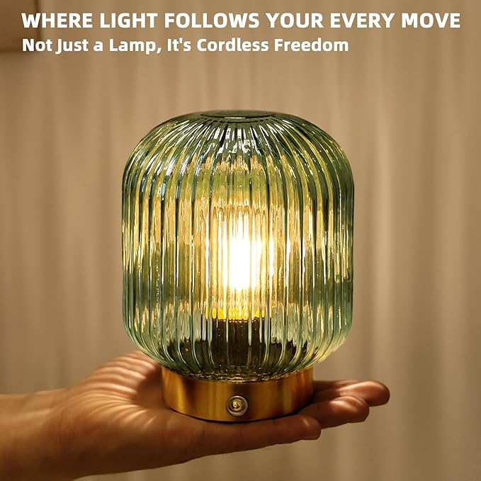 MJ PREMIER Rechargeable Table Lamp, Small Cordless LED Lamp