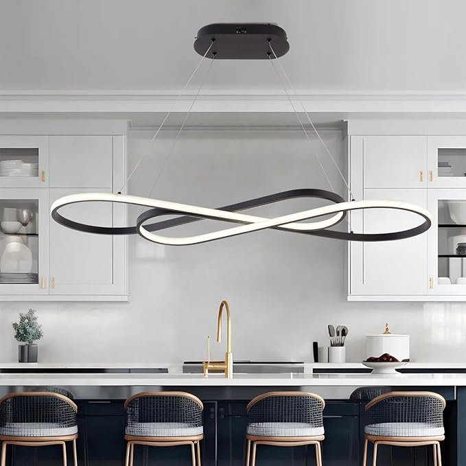 LED Chandelier, 39.4inch Modern Led Pendant Light