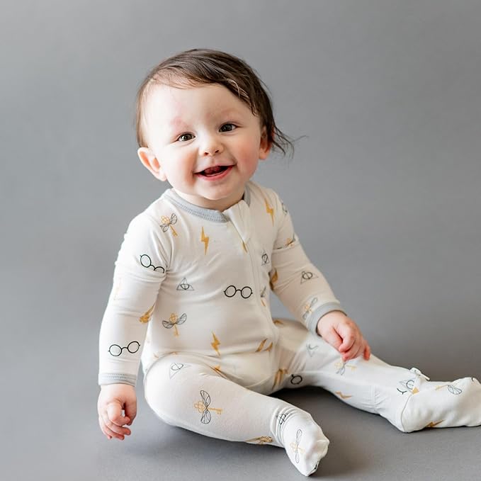 KYTE BABY Unisex Zipper Closure Footies, Rayon Made From Bamboo, 0-24 Months