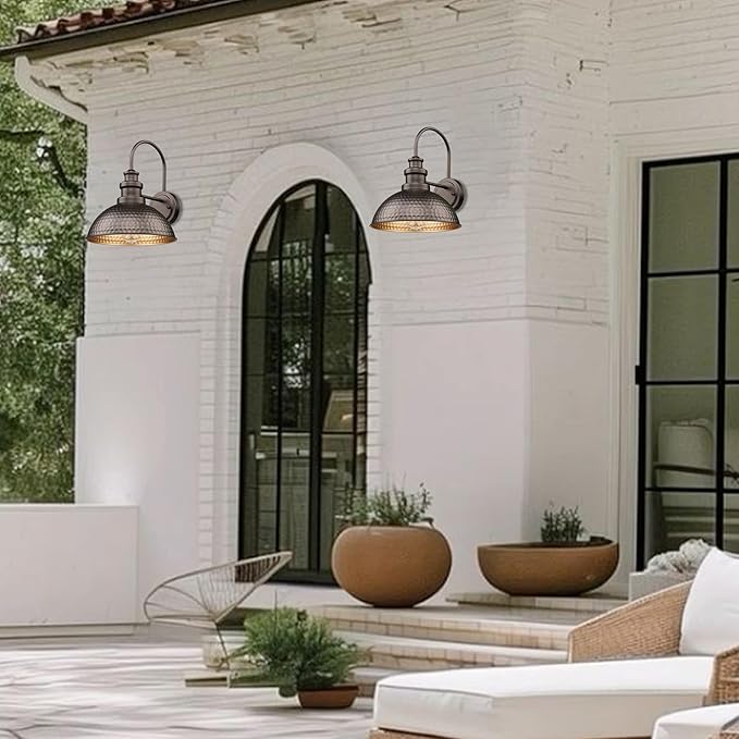 Casia Outdoor Barn Light, 11.4 Inch Farmhouse Exterior Vintage Wall Mount