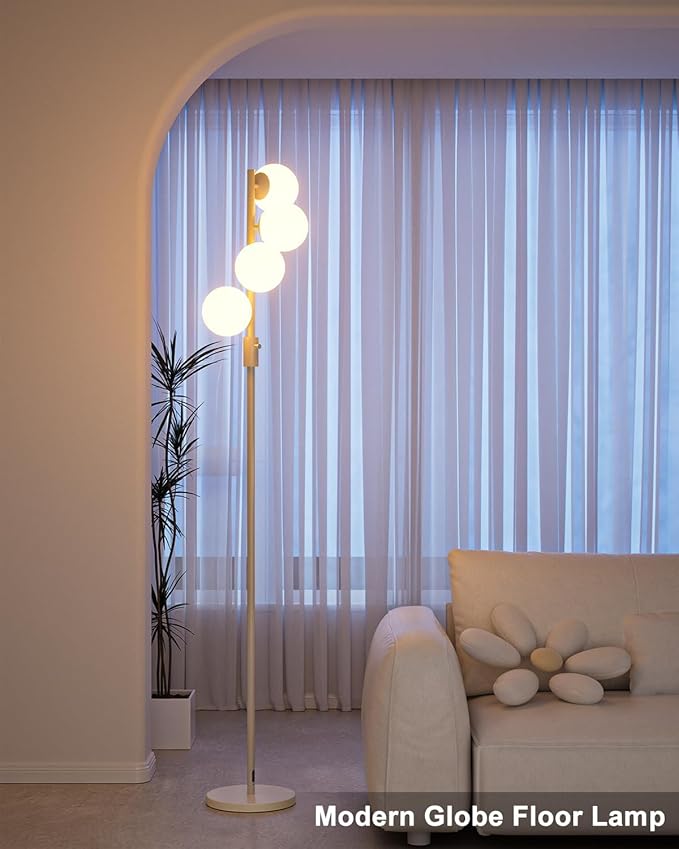 Lightdot 64IN Dimmable Globe Floor Lamp, Standing Lamps