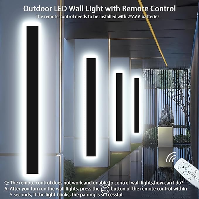 Upgraded 24inch 2pcs Modern Wall Light, 4.33 Inch Wide Dimmable Linear Wall