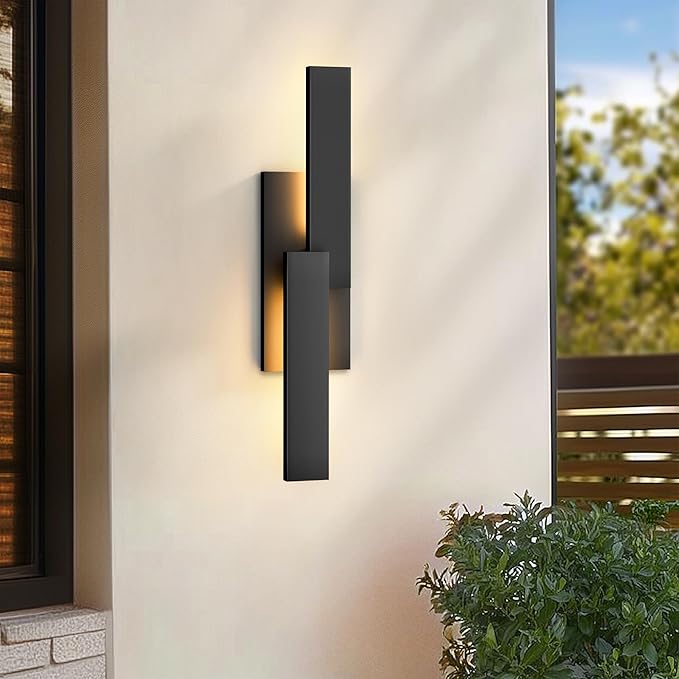LamQee 24 Inch Aluminum Modern Outdoor Wall Light, 3000K 1000LM 20W Integrated