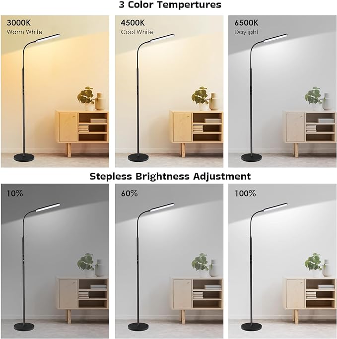 Dimunt LED Floor Lamp, Bright 15W Floor Lamps