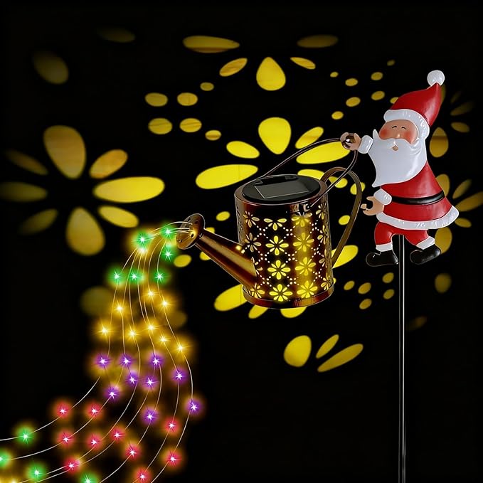 Santa Claus LED Lights, Solar Retro Christmas Decor, Outdoor Holiday