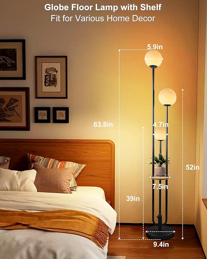 Lightdot LED Floor Lamp Dimmable Globe Floor Lamps