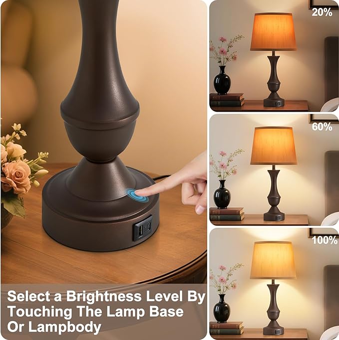 Luvkczc 22" Table Lamp Set of 2