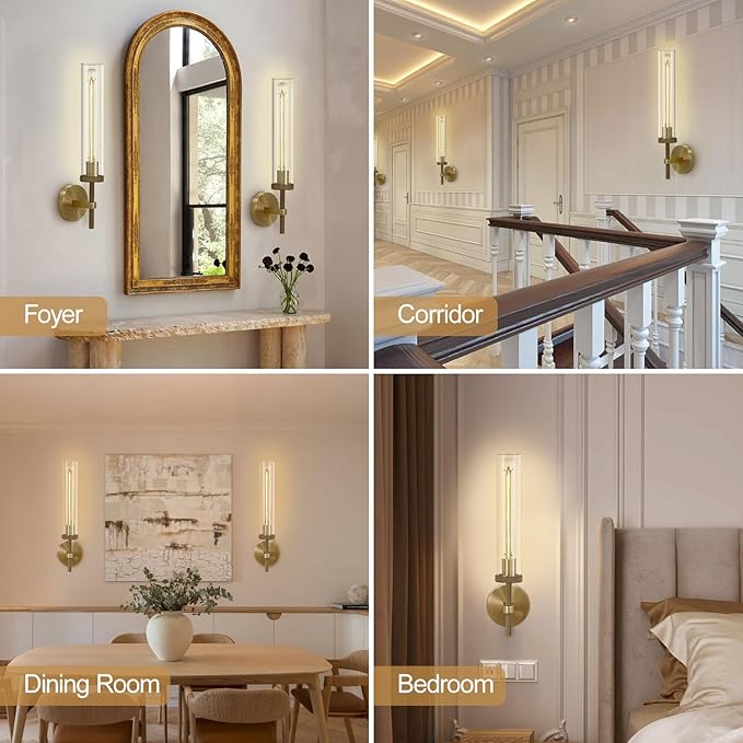 Brass Sconces Wall Lighting, Bathroom Wall Sconces Lighting Vanity Lights Wall