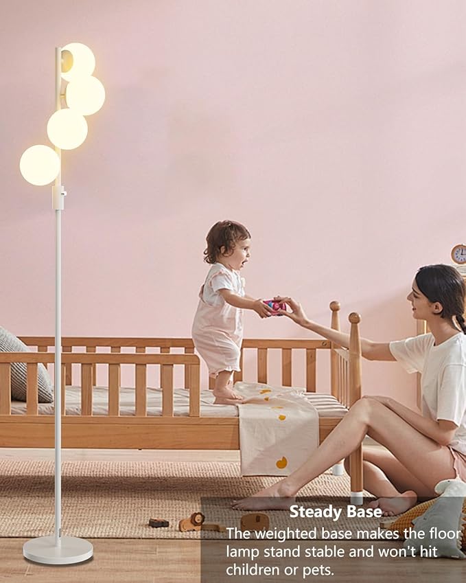 Lightdot 64IN Dimmable Globe Floor Lamp, Standing Lamps