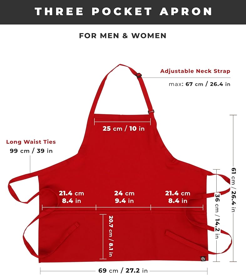 Chef Works Unisex Three Pocket Apron
