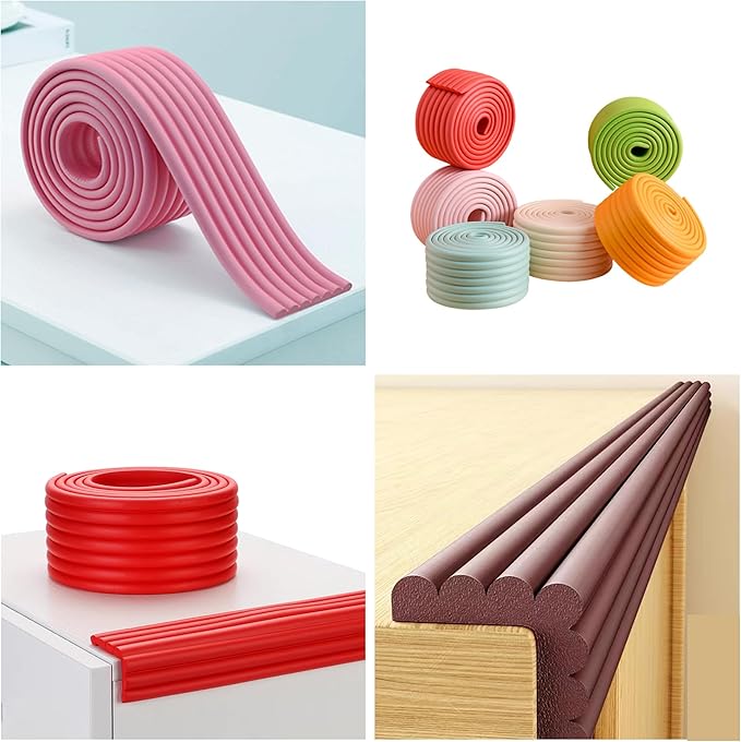M2cbridge Multifunctional Edge and Corner Guard Coverage Baby Safety Bumper DIY 6.5 Ft (Red)