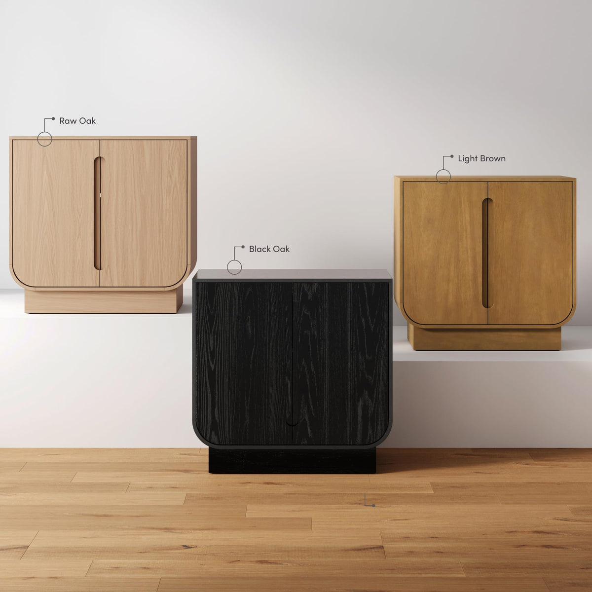 Joey Mid Century Modern Storage Cabinet (2 Count)